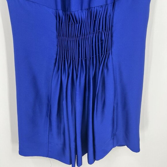 DVF Diane Von Furstenberg Blue Silk Blouson Dress Size 0 - Picture 2 of 6
